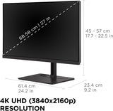 ÉCRAN IPS VIEWSONIC COLORPRO 4K UHD DE 27 POUCES AVEC THUNDERBOLT 100W, RJ45, DCI-P3 ET HDR400.