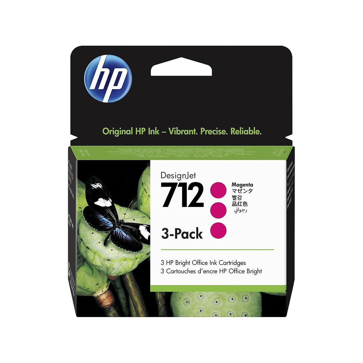 HP 712 Magenta 29-ml 3-Pack Genuine Ink Cartridges (3ED78A) for Design