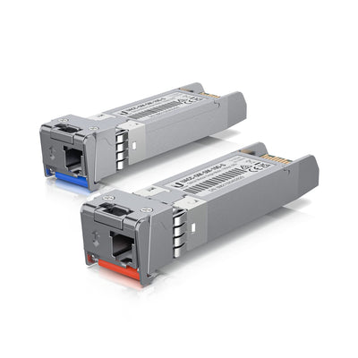 Module SFP+ monomode UFiber UBIQUITI 10G BiDi 2 emballages - Même 10Gbps