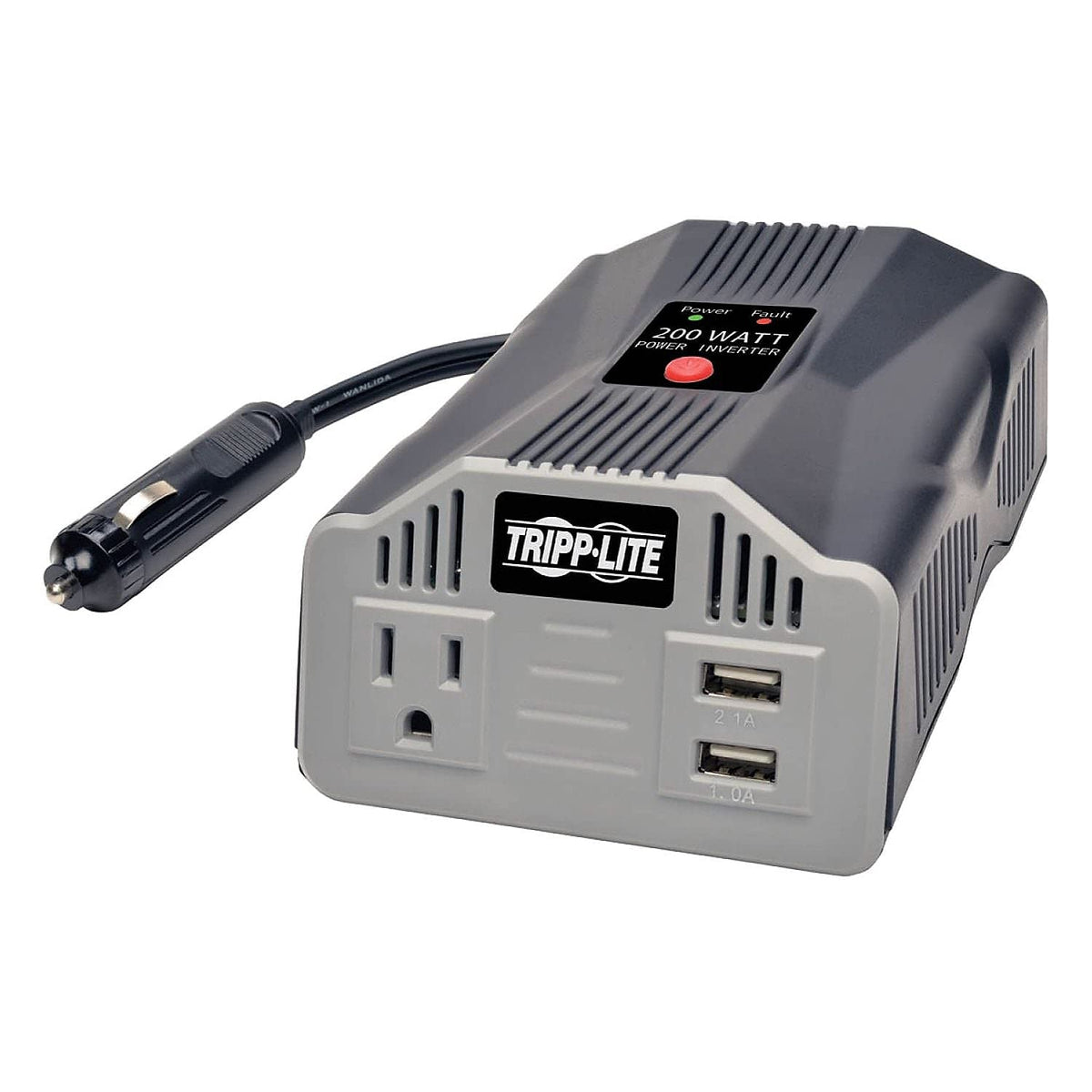 ONDULEUR VOITURE PORTE-GOBELET 200W 12V 120V 2 PRISES USB CHARGE 2 SORTIES