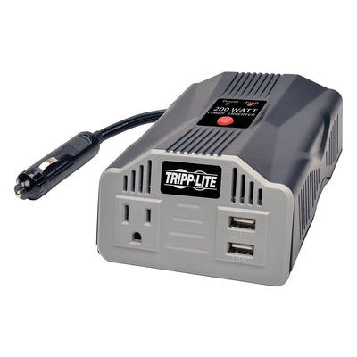 ONDULEUR VOITURE PORTE-GOBELET 200W 12V 120V 2 PRISES USB CHARGE 2 SORTIES