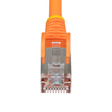 10ft Orange CAT6a Ethernet Cable, Snagless RJ45, 10G, 100W PoE, S/FTP, LSZH, 27AWG Pure Bare Copper, 500MHz, Shielded Network Patch Cord