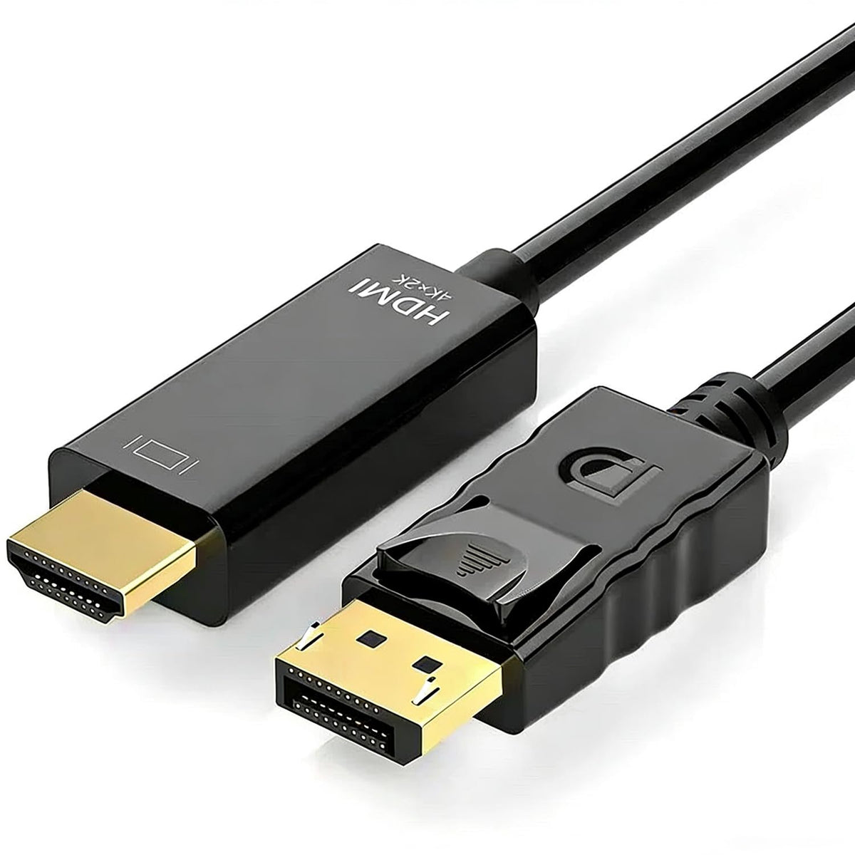 Câble DisplayPort vers HDMI 4K, 6pi Adaptateur DP vers HDMI Mâle Vidéo UHD 4K@