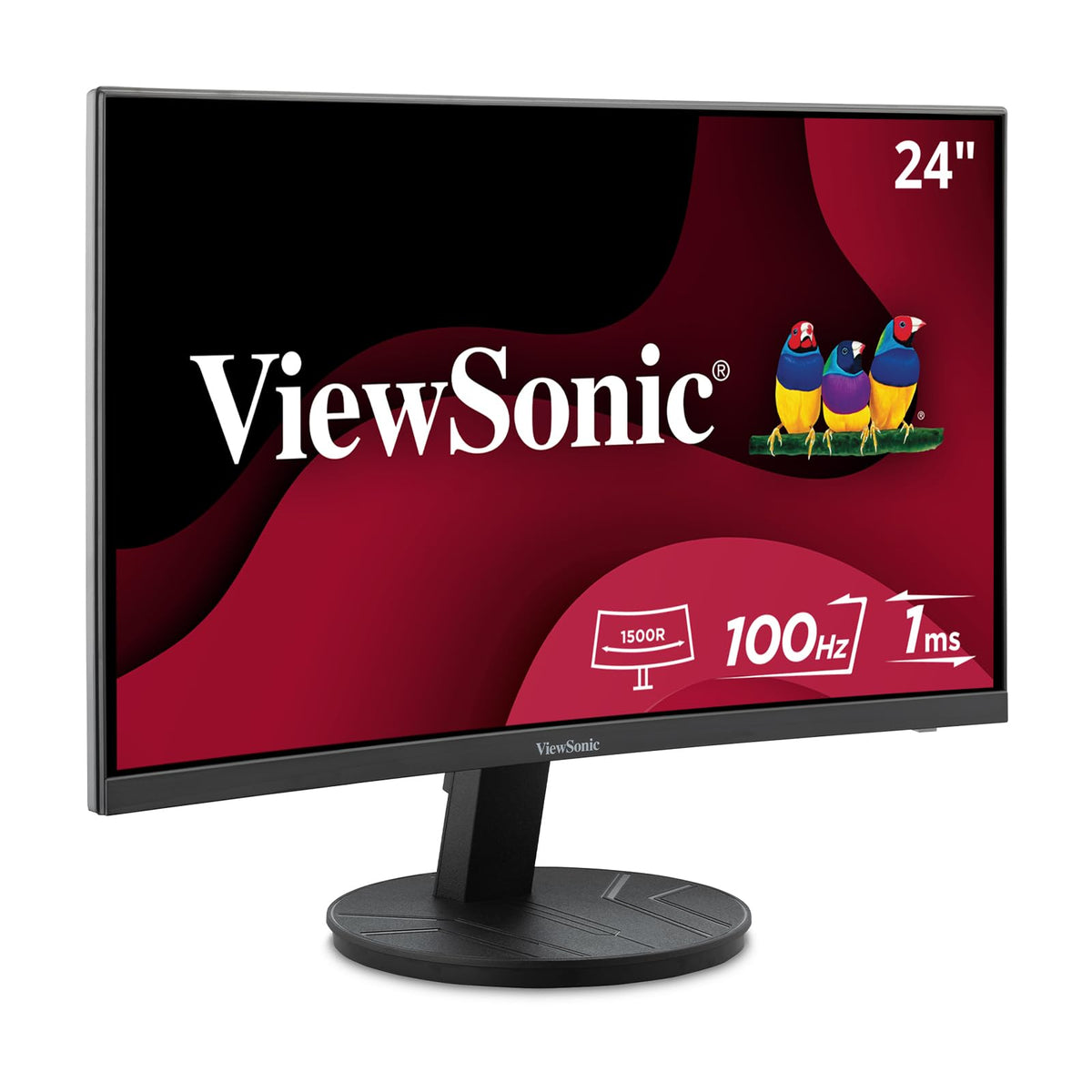 ViewSonic VA2416C 24 Inch Full HD 1080p Frameless Curved Monitor with