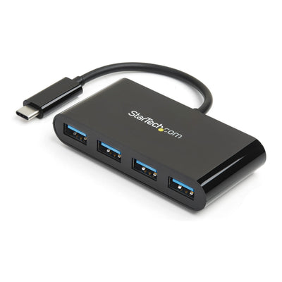 StarTech.com 4-Port USB-C Hub - Portable USB-C to 4x USB-A Hub - Bus-P