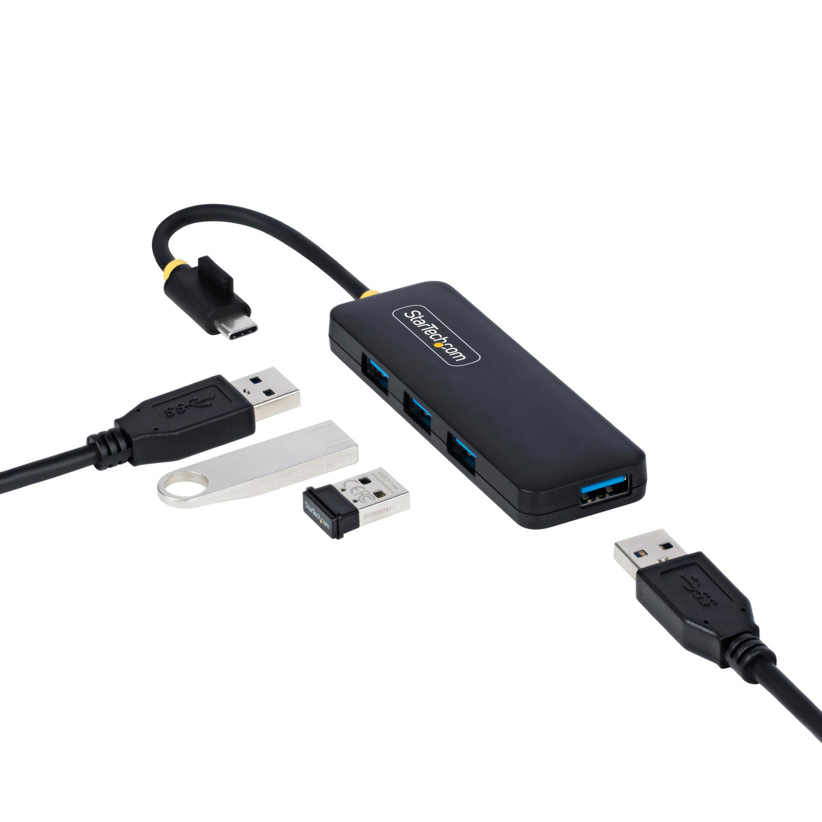 StarTech.com Hub USB-C 4 ports, USB 3.0 (5 Gb/s), USB-C vers 4 ports USB-A, auto-alimenté