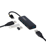 StarTech.com 4-Port USB-C Hub, USB 3.0 (5Gbps), USB-C to 4X USB-A, Bus