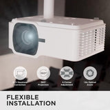 Sharp Wuxga LCD Laser Projector, 7,000 Lumens, Filter-FREE, White Cabinet, 1.6X Manual ZOOM LENS