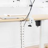 VIVO Vertebrae Cable Management Kit, Height Adjustable Desk Quad Entry