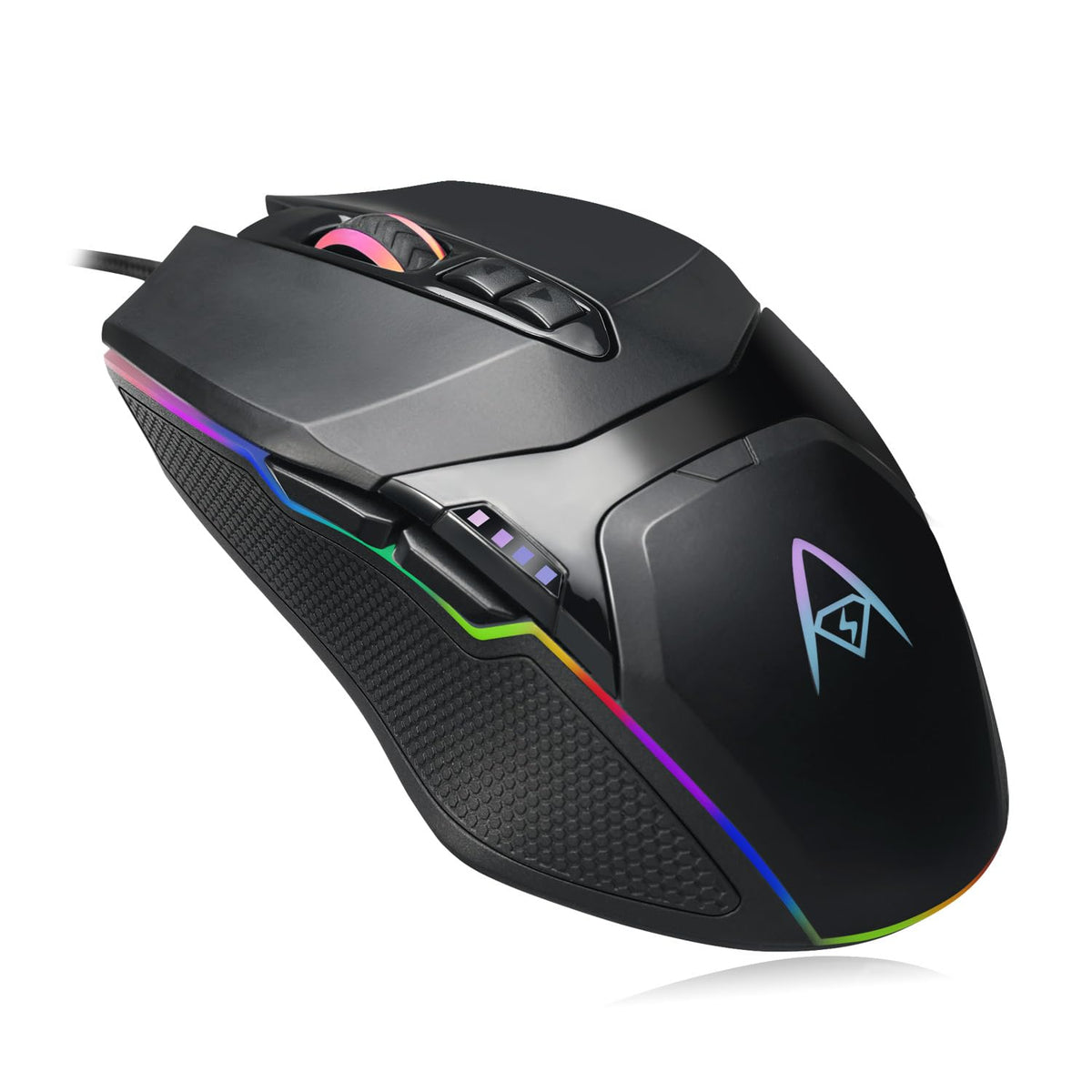 Adesso iMouse X5 RGB Wired Gaming Mouse - 7 Buttons, Ambidextrous, Adj