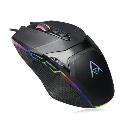 Adesso iMouse X5 RGB Wired Gaming Mouse - 7 Buttons, Ambidextrous, Adj
