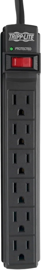 TRIPP LITE TLP6B Surge Protector Strip 6 Outlet 6ft Cord 360 Joules Bl