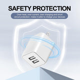 USB Charger Block, 2 Pack Dual Port USB Wall Plug 2.1A Power Adapter C