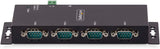 Adaptateur série 4 ports StarTech vers Ethernet, serveur de périphériques série IP pour périphériques RS232, montable au mur/sur rail DIN, boîtier métallique, RJ45 LAN vers série DB9