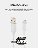 Belkin USB A to USB C Cable, 3.3ft, 15W - Type C Charger, iPhone Charg