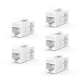 StarTech Coupleur RJ45 (Paquet de 5), Coupleur CAT6 en Ligne, Connecteur Femelle à Femelle (F/F) T568, Rallonge de Câble Ethernet Non Blindé