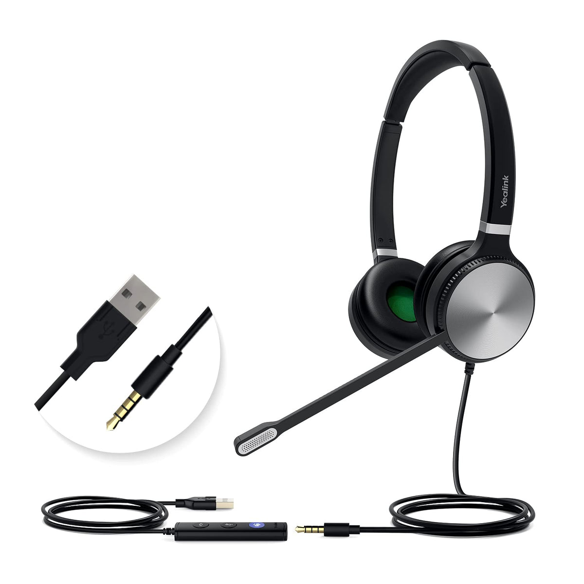 Yealink UH36 Casque filaire professionnel - Téléphone pour appels