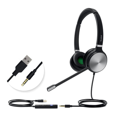 Yealink UH36 Professional Wired Headset - Telephone Headphones for Cal