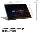 Écran portable IPS ViewSonic VG1656-2K 16 pouces WQXGA 1600p avec 2 Wa