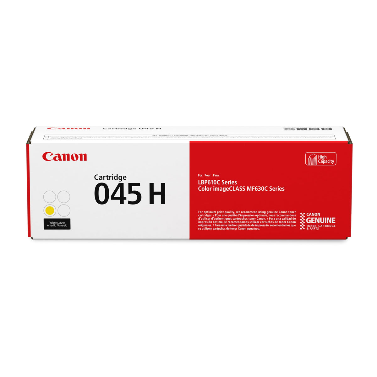 Canon Cartridge 045H Yellow Genuine Toner Cartridge Yellow Toner