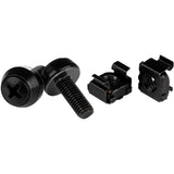 StarTech Vis et écrous cage M6, 100 unités, Noir