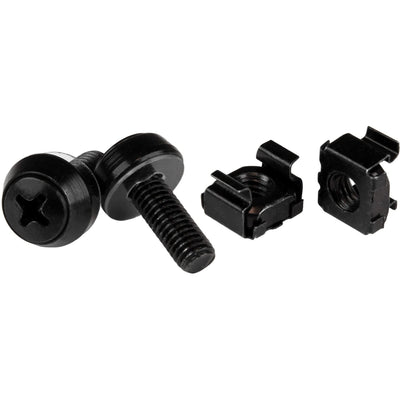 StarTech M6 Mounting Screws and Cage Nuts 100-Pack Black