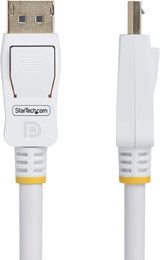 StarTech.com 10ft (3m) White VESA Certified DisplayPort 1.2 Cable, 4K