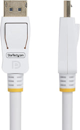 StarTech.com 10ft (3m) White VESA Certified DisplayPort 1.2 Cable, 4K