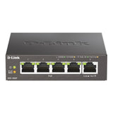 D-Link 5-Port Gigabit PoE+ Unmanaged Ethernet Switch, with 4 PoE Ports