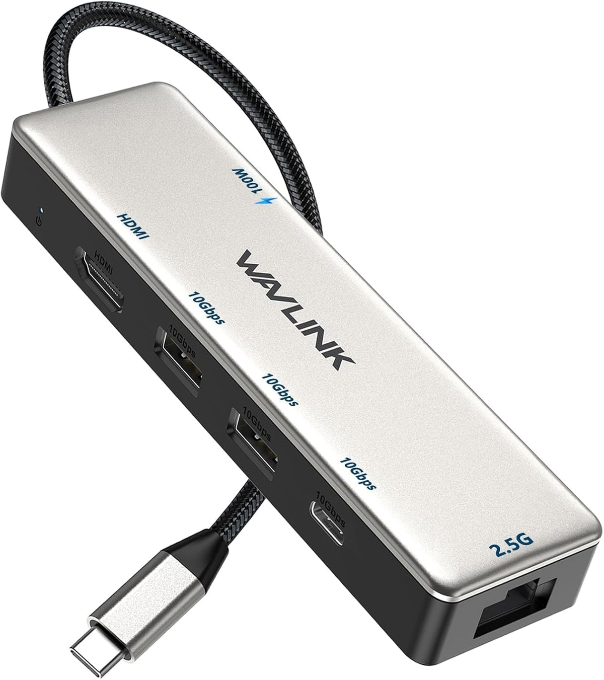 Concentrateur USB C Ethernet 2.5G, Adaptateur multiport WAVLINK 10 Gbit/s USB C av