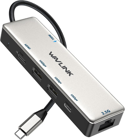 USB C Hub 2.5G Ethernet, WAVLINK 10Gbps USB C Hub Multiport Adapter wi
