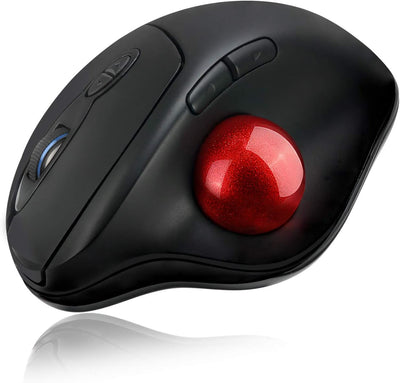 Adesso T30 Wireless Ergonomic Finger Trackball Mouse, Thumb Trackball