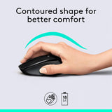 Logitech MK345 Wireless Combo Full-Sized Keyboard with Palm Rest and C