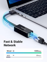 Adaptateur UGREEN USB 3.0 vers Ethernet, RJ45 Gigabit LAN, 10/100/1000Mbps
