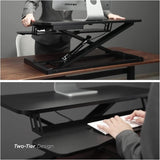 AnthroDesk Convertisseur de bureau assis-debout 31,5 po, hauteur réglable du mode assis