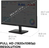 ViewSonic 24IN Colorpro 1080P IPS Monitor with USB-C, Displayport, HDMI, USB-A, Ergonomic, and Pantone Validated.