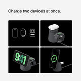 Belkin Socle de Recharge sans Fil Qi2 2 en 1 15W Charge Rapide iPhone
