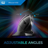 Adesso iMouse V30 Souris Verticale Ergonomique sans Fil Ajustable avec Cu