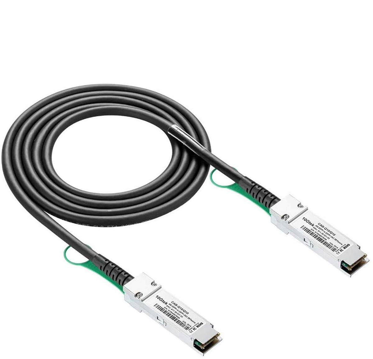 10Gtek 40G QSFP+ DAC Cable - 40GBASE-CR4 Passive Direct Attach Copper