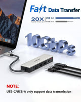 Concentrateur USB C Ethernet 2.5G, Adaptateur multiport WAVLINK 10 Gbit/s USB C av