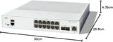Cisco Catalyst 1300-12XT-2X Managed Switch, 12 Port 10G Copper, 2x10GE