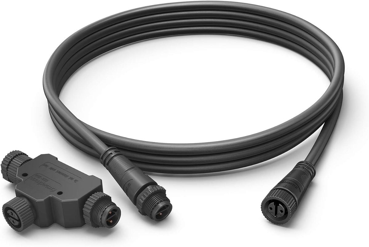 Philips Hue 8ft Cable Connector & T-Connector for Outdoor Smart Lights