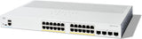Cisco Catalyst 1200-24P-4G Smart Switch, 24 Port GE, PoE, 4x1GE SFP, L