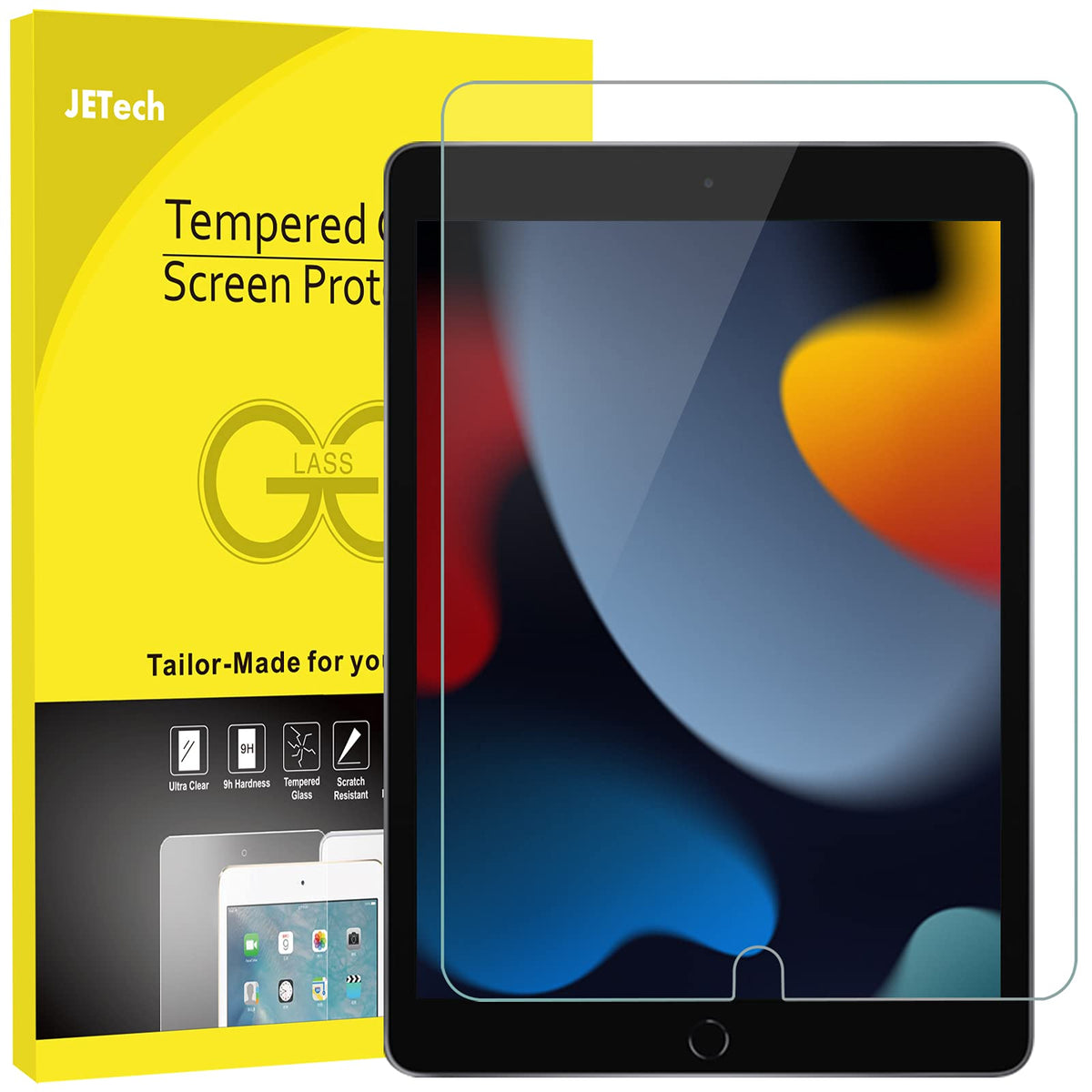 Film de protection d'écran Jetech pour iPad (10,2 pouces, modèles 2021/2020/2019, 9e/8e