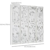 Screen Divider Room Divider Screen with Foldable Design for Indoor Bedroom Office 5.5' Rustic