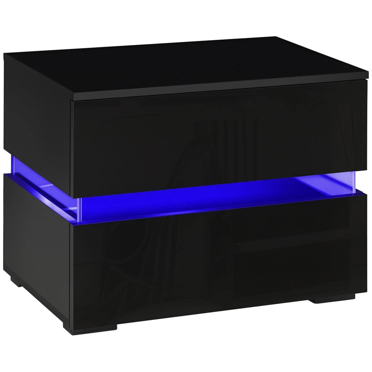 Modern Nightstand, Bedside Table with 2 Drawers
