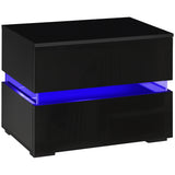 Modern Nightstand, Bedside Table with 2 Drawers