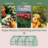 9' x 3' x 3' Portable Mini Greenhouse Tunnel Growing Tent Plants Flower Warm House w/ Zippered Roll-up Doors