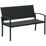 Rattan Wicker Loveseat Garden