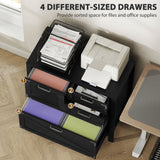 Lateral Filing Cabinet, Farmhouse File Cabinet with 4 Drawers, Fit Letter/A4/Legal Hanging Files